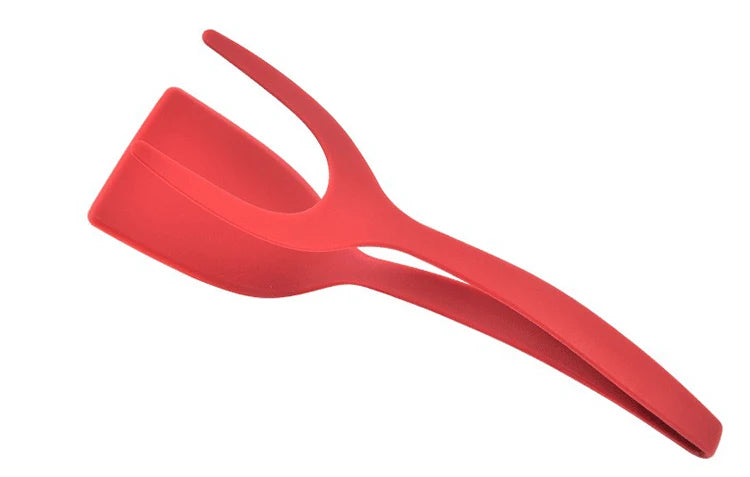 2-in-1 Kitchen Spatula Omelette Steak Omelette Flip Spatula Non Stick Food Tongs Fried Cooking Turner Tool Kitchen Accessories
