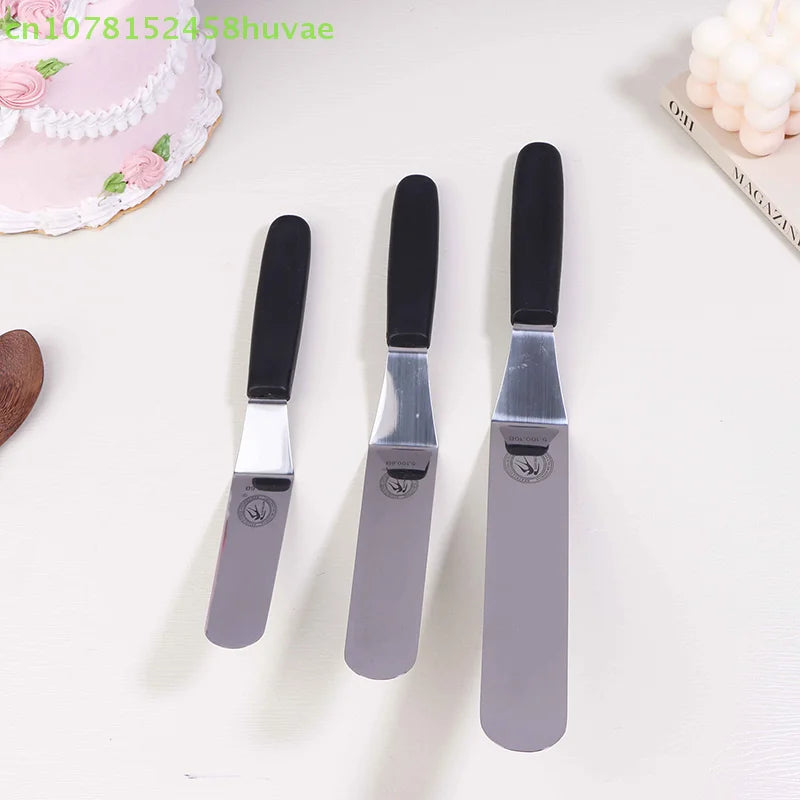 6/8/10 Inch Icing Spatula Angled Stainless Steel Palette Knife Curved Offset Blade Frost Cream Spatula For Cake Pastry Baking