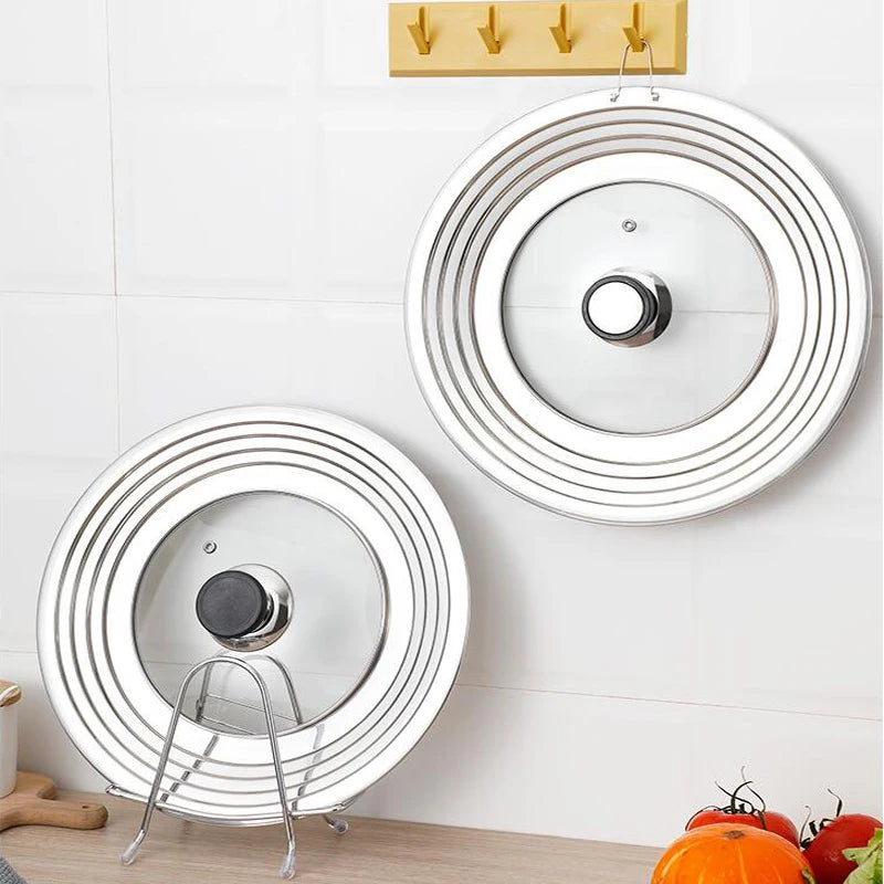 Stainless Steel Universal Lid For Pot And Pan Skillet Lid Pot Cover Fit 28cm Cookware Frying Pan Cover Pan Lid With Knob