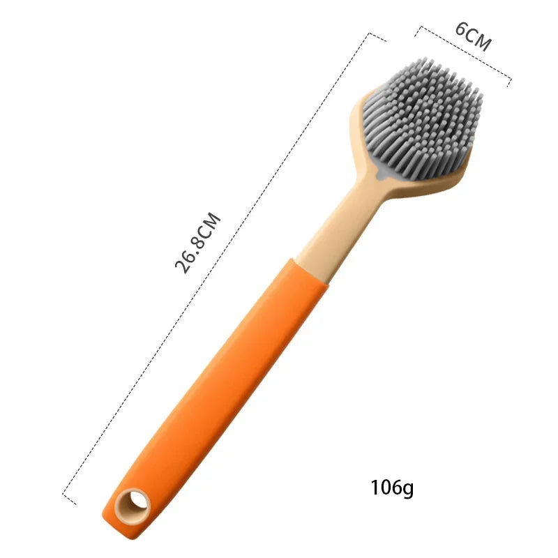Kitchen Silicone Dishwashing Brush, Non Stick Pot Cleaning Brush, Dishwashing Sink Cleaning Brush, Kitchen Cleaning Brush