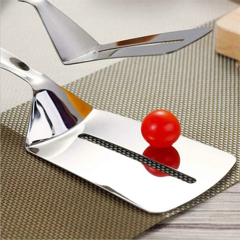 Stainless Steel Frying Shovel Clip Multifunctional Steak Bbq Tongs Pancake Fried Pizza Steak Fish Spatula Bread Kitchen Tool