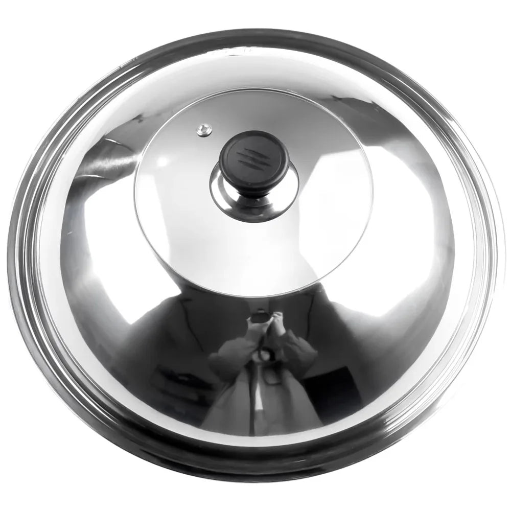 Round 28/30/32/34/36cm Cooking Pot Lid Visible Stainless Steel Wok Lids Anti-scalding Combined Pot Cover Household