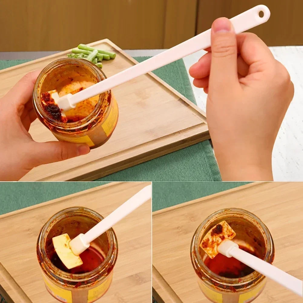 Silicone Pastry Long Bottle Scraper Batter Spatula Jam Ketchup Cake Long Handle Model Baking Scraper Tool 2024