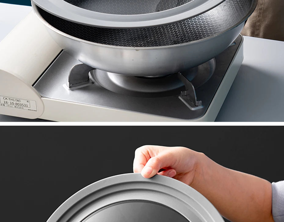 Universal Lid for Pots Tempered Glass with Silicone Lid Pot Drop-Proof Visualization Wok Lid Kitchen Utensils Cookware Parts