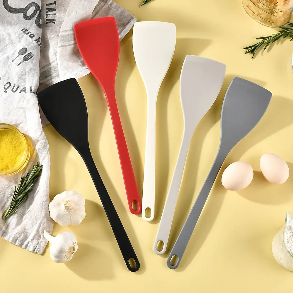 1Pc Silicone Spatula Shovel Frying Heat Resistant Cooking Spatula Non-stick Small Shovel Home Kitchen Cooking Utensils Shovel