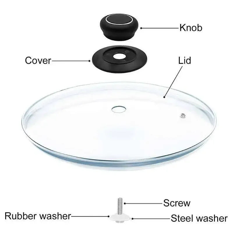 2pcs Replacement Lifting Handle Universal Pot Lid Holding Handle Glass Lib Cover Knob Cap for Kitchen Saucepan Cookware Handgrip