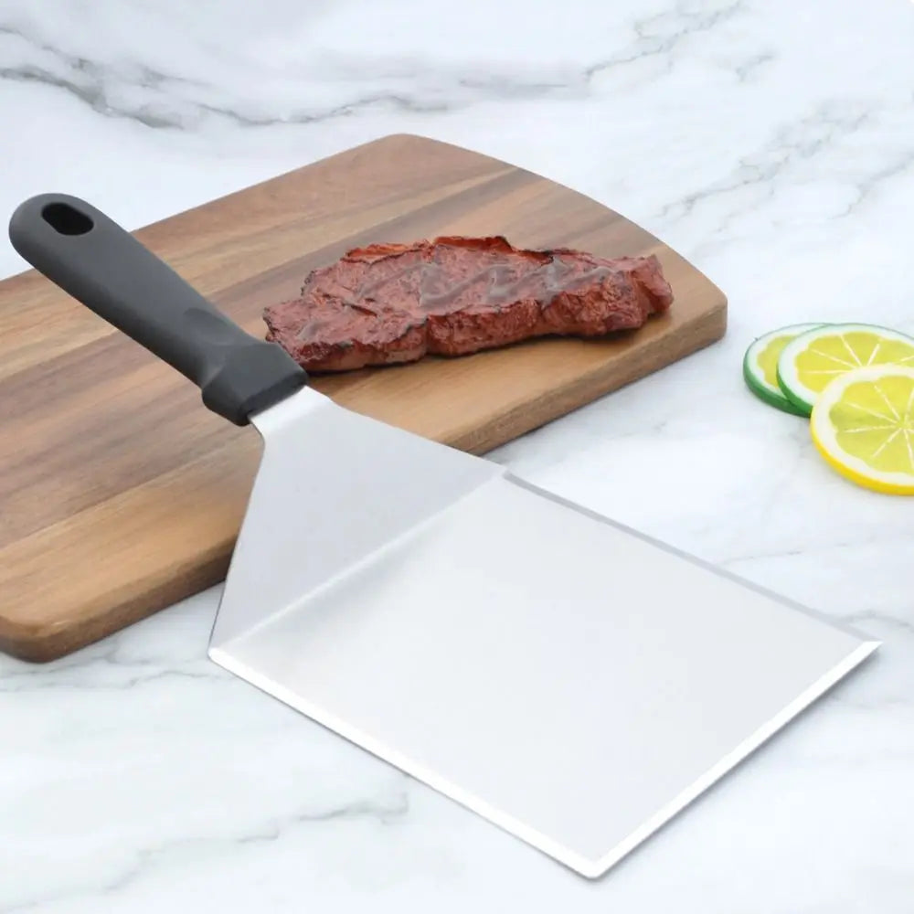 Square/rectangle Head Grill Spatula Griddle Spatula Anti-scald Handle Steak Spatula With Blade Pancake Scraper Burger