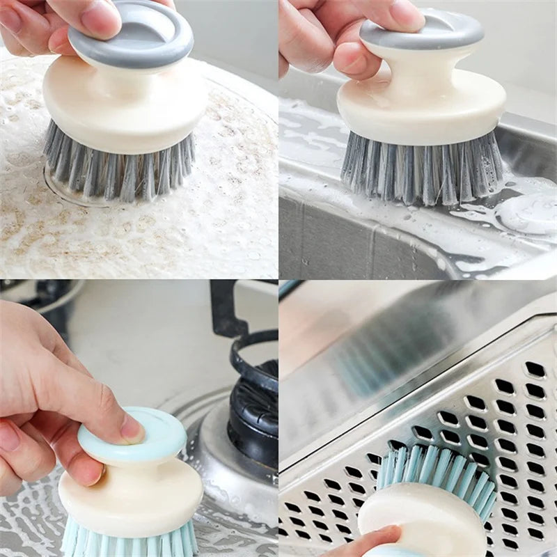 1/2pcs Dish Brush with Handle Multipurpose Dish Brush for Cleaning Kitchen Scrub Brushes with Stiff Bristles for Bowls Pots Pans