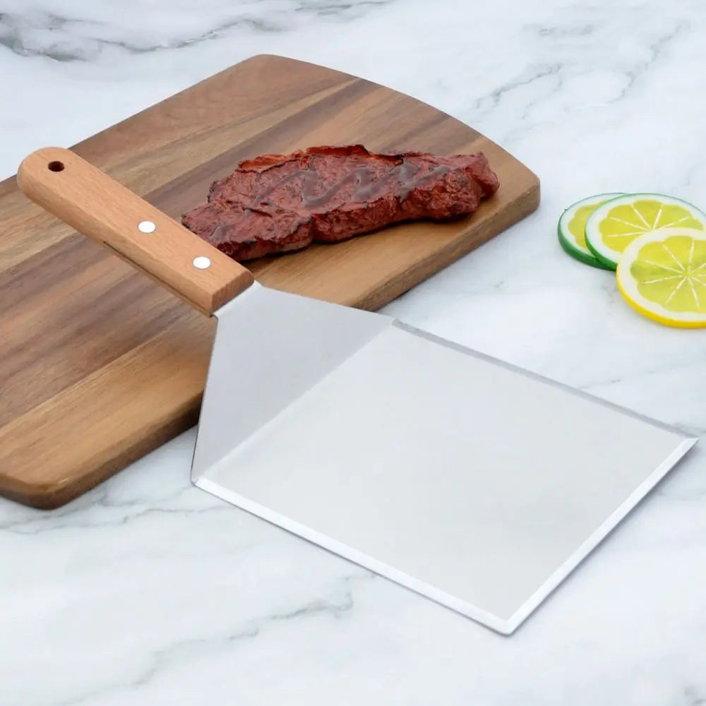 Square/rectangle Head Grill Spatula Griddle Spatula Anti-scald Handle Steak Spatula With Blade Pancake Scraper Burger