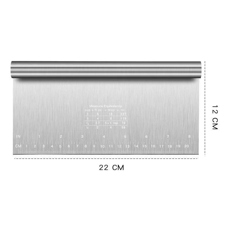 Stainless Steel Pasty Cutters DIY Dough Cake Scraper With Scale Pastry Spatulas Buttercream Edge Smoother Cake Decorating Tools