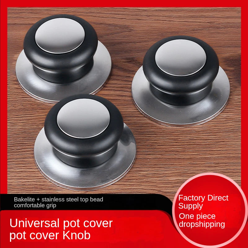 1PCS Stainless Steel Cookware Pot Lid with Screw Handle Utensil Pot Pan Lid Cover Kitchen Cookware Kitchenware