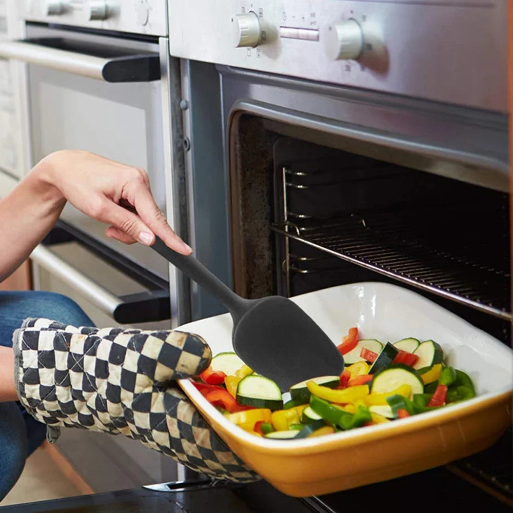 6Pcs Silicone Spatula Set Food Grade Non Stick Heat Resistant Spatulas Turner for Cooking Baking Mixing Baking Tools