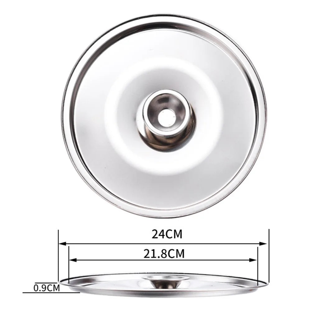 New 10-24cm Round Pot Lid Stainless Steel Thicken Lid Pot Cover Universal Replacement Kitchen Food Lid Kitchen Supplies
