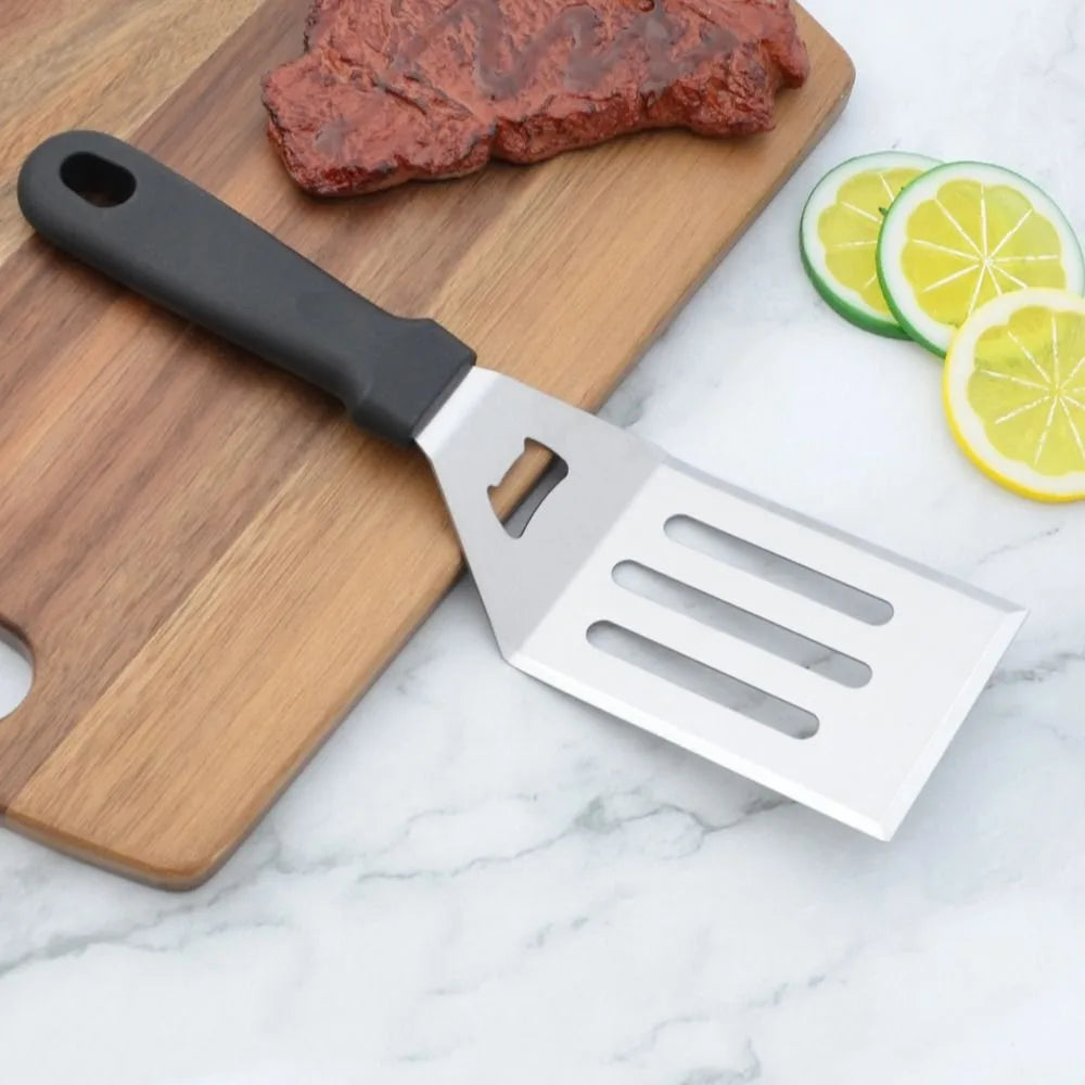 Square/rectangle Head Grill Spatula Griddle Spatula Anti-scald Handle Steak Spatula With Blade Pancake Scraper Burger