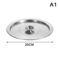 20/22/24CM Stainless Steel Cookware Lid Reusable Cooking Pot Cover Wok Cover Frying Pan Lid Flat Pan Cover For Bowls Basins