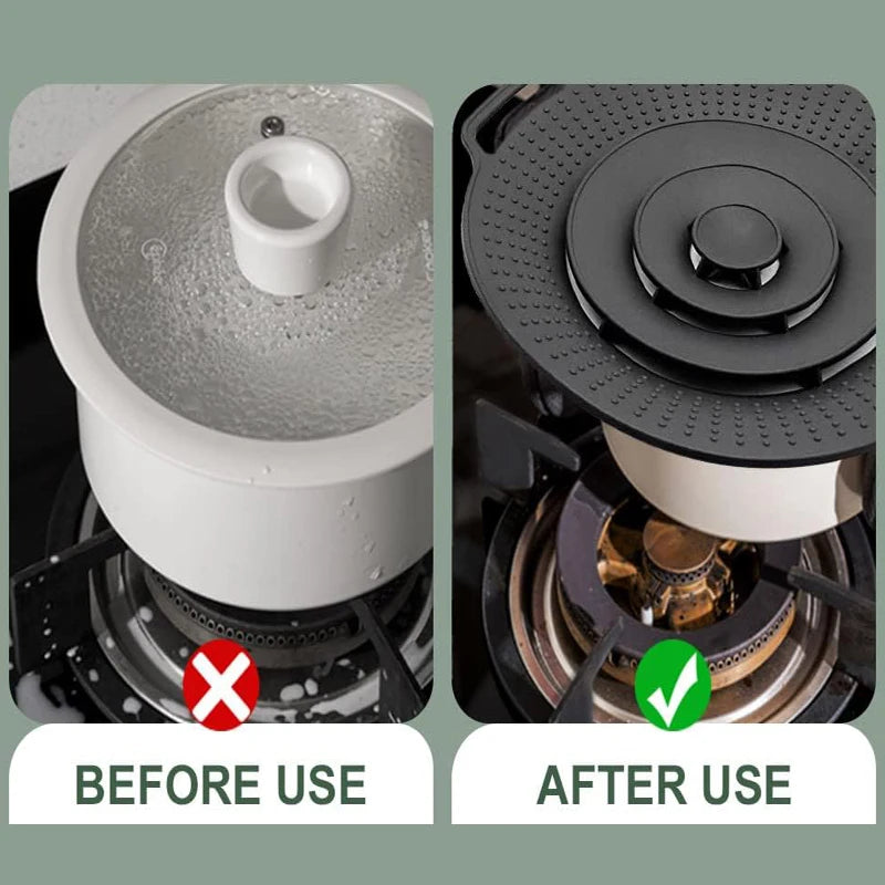 Universal 30cm Silicone Pot Lid Pot Cover Spill Stopper Lid Reusable Multifunctional Overflow Stopper Lid For Pans And Pots