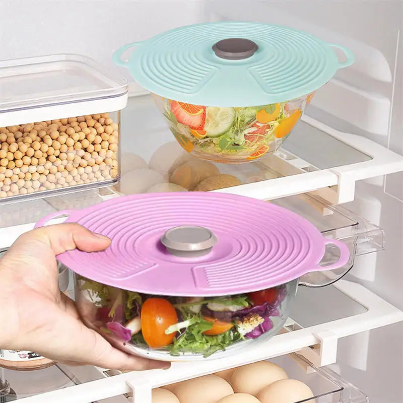 Silicone Lids For Bowl, Reusable Sealed Suction Lids Fits Cups, Plates, Pots, Pans, Food Storage Kitchen Gadgets 5 size