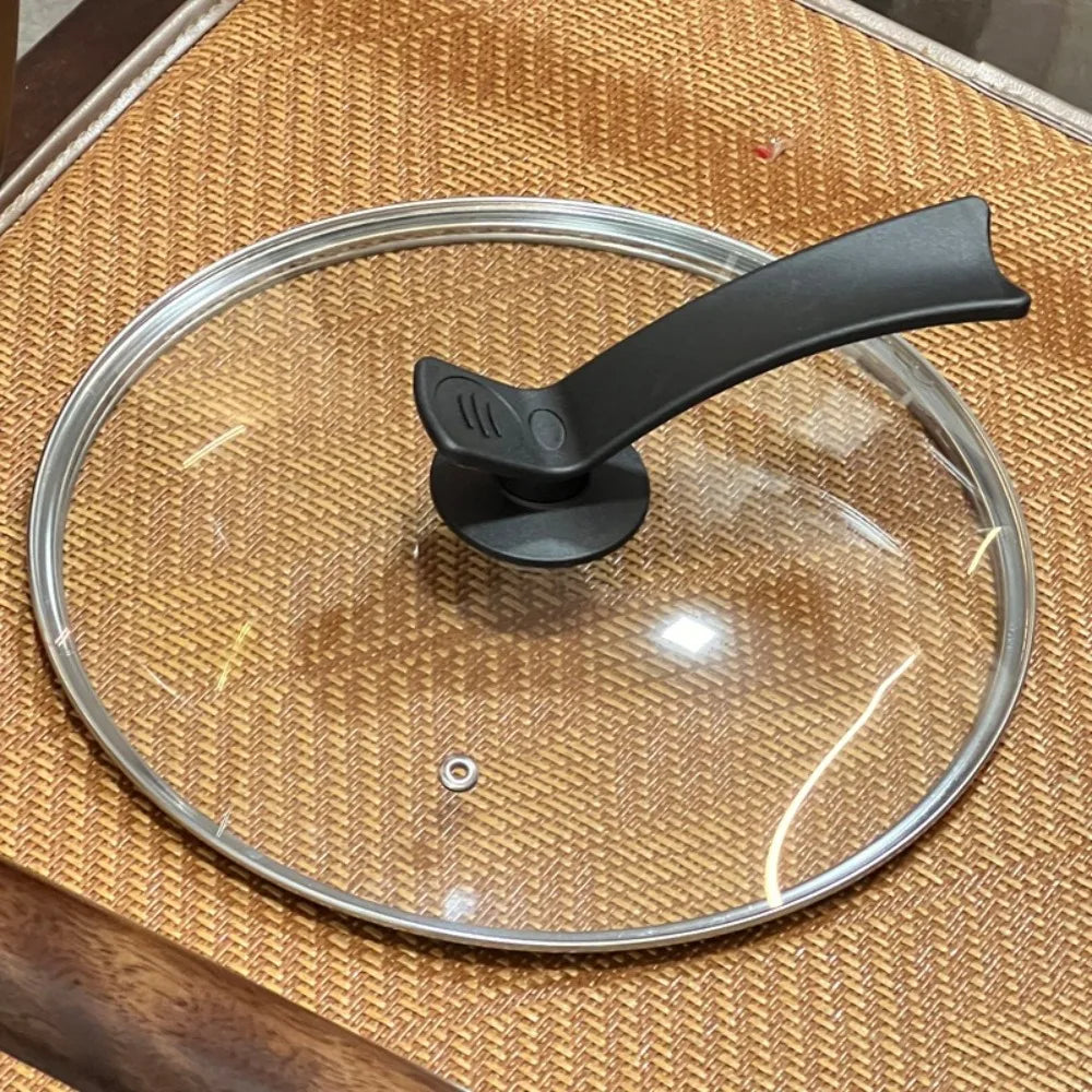 Durable Universal Pot Cover Round Tempered Glass Pot Lid Anti-scalding Visible Frying Pan Cover Kitchen Accessories