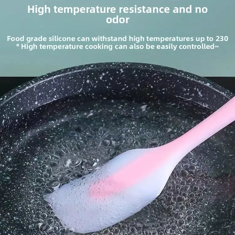 28cm kitchen silicone spatula, semi transparent cooking dough scraper, heat-resistant baking tool, cake brush and scraper