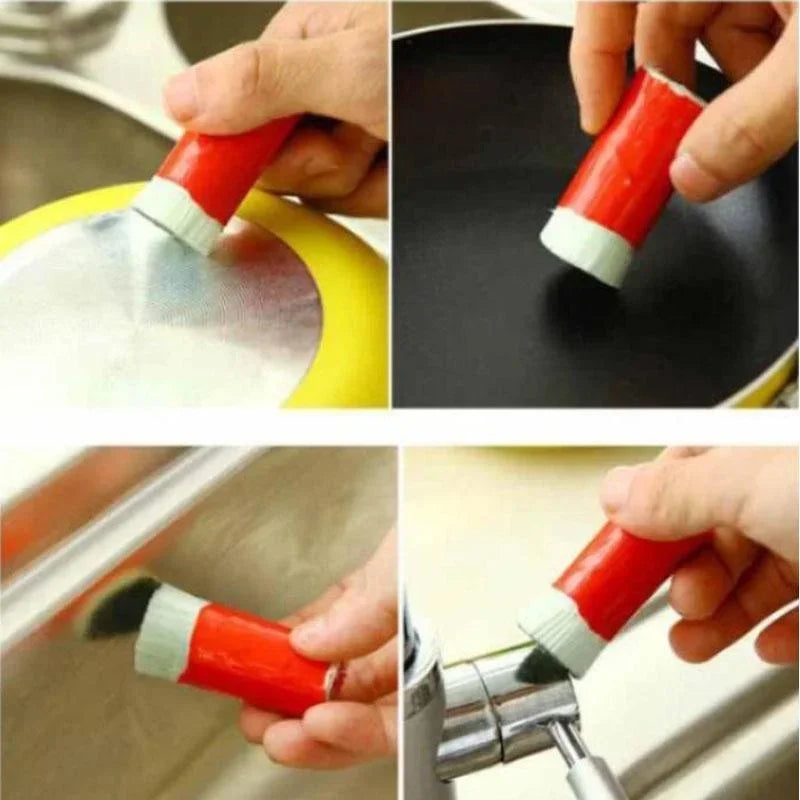 Stick Stainless Steel Cleaning Brush Kitchen Cleaning Accessories Metal Pot Brush Kitchen Clean Gadget Random Color