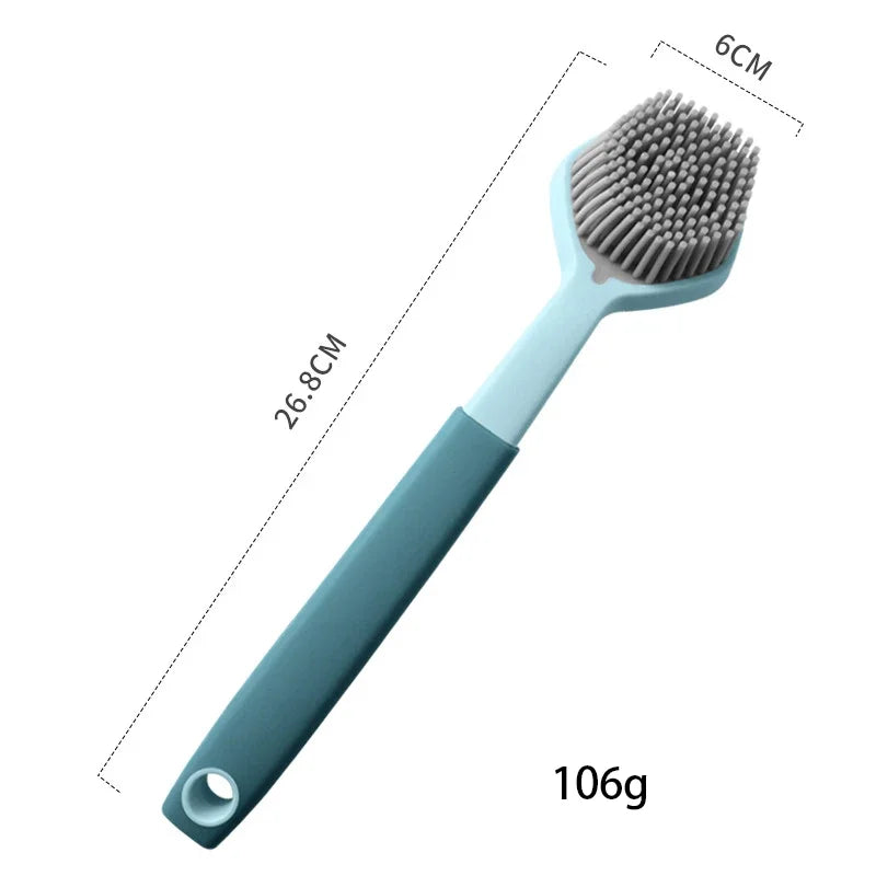 Kitchen Silicone Dishwashing Brush, Non Stick Pot Cleaning Brush, Dishwashing Sink Cleaning Brush, Kitchen Cleaning Brush