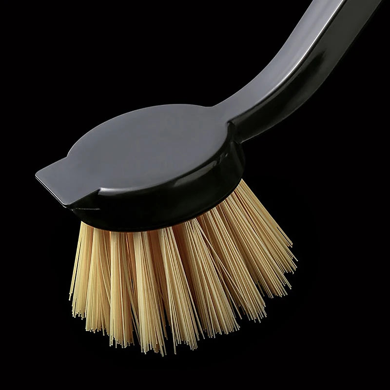 1 Pcs Pot Brush Dishwashing Brush Oil Free Long Handle Pots Brush Cleaning Dishwashing Brush Kitchen Brush Kitchen Cleaning Pan