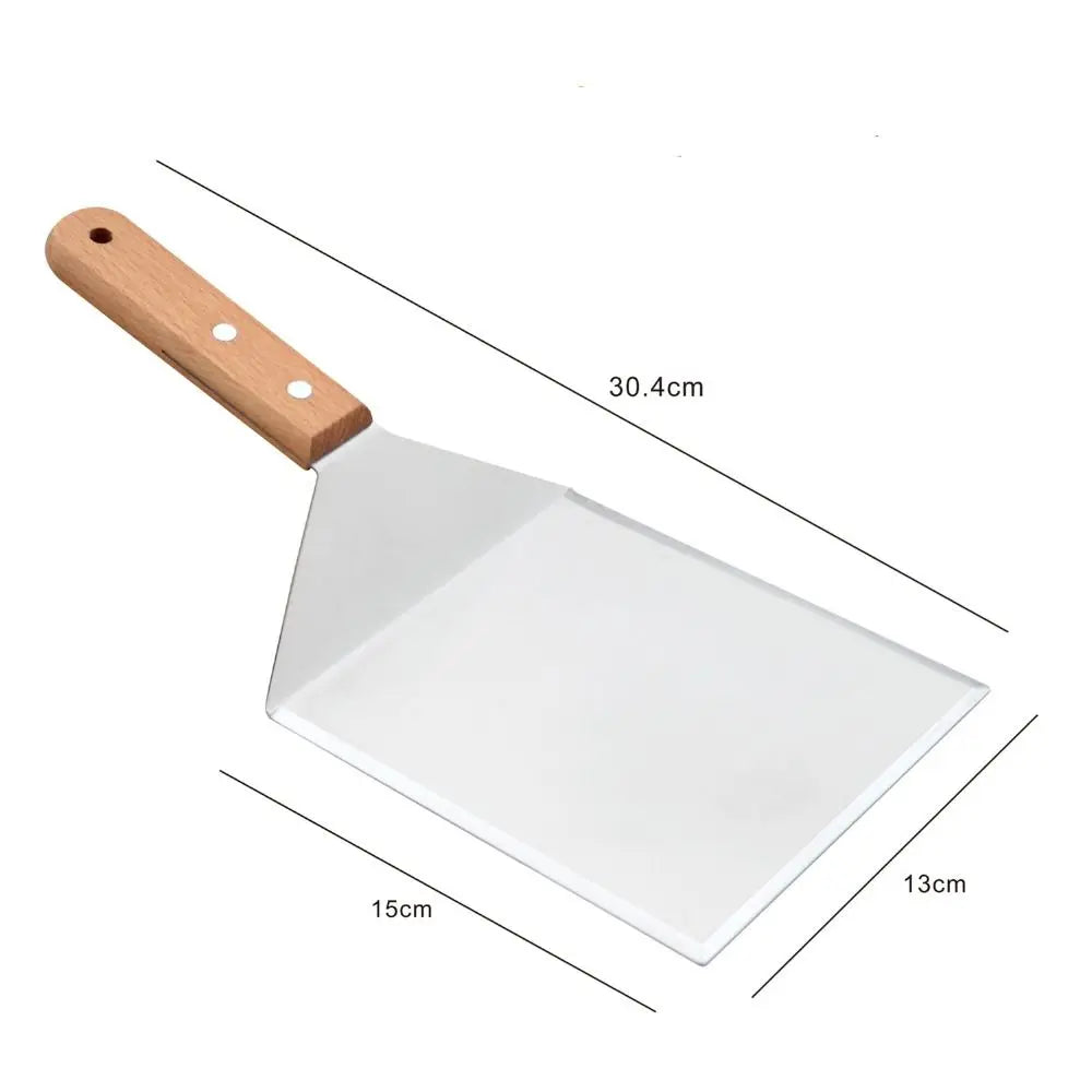 Square/rectangle Head Grill Spatula Griddle Spatula Anti-scald Handle Steak Spatula With Blade Pancake Scraper Burger