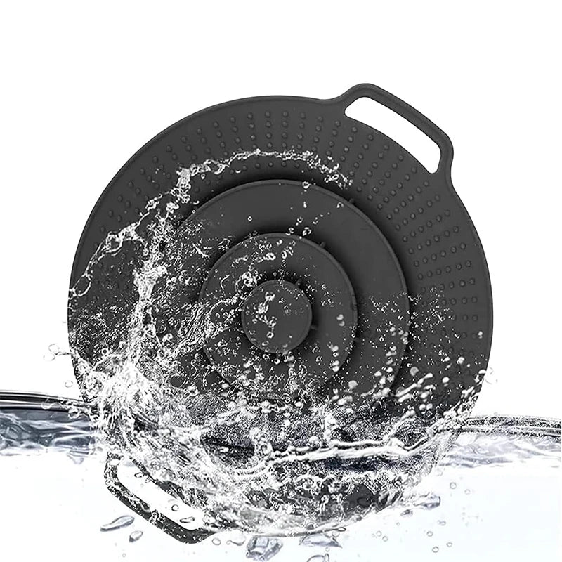 Universal 30cm Silicone Pot Lid Pot Cover Spill Stopper Lid Reusable Multifunctional Overflow Stopper Lid For Pans And Pots