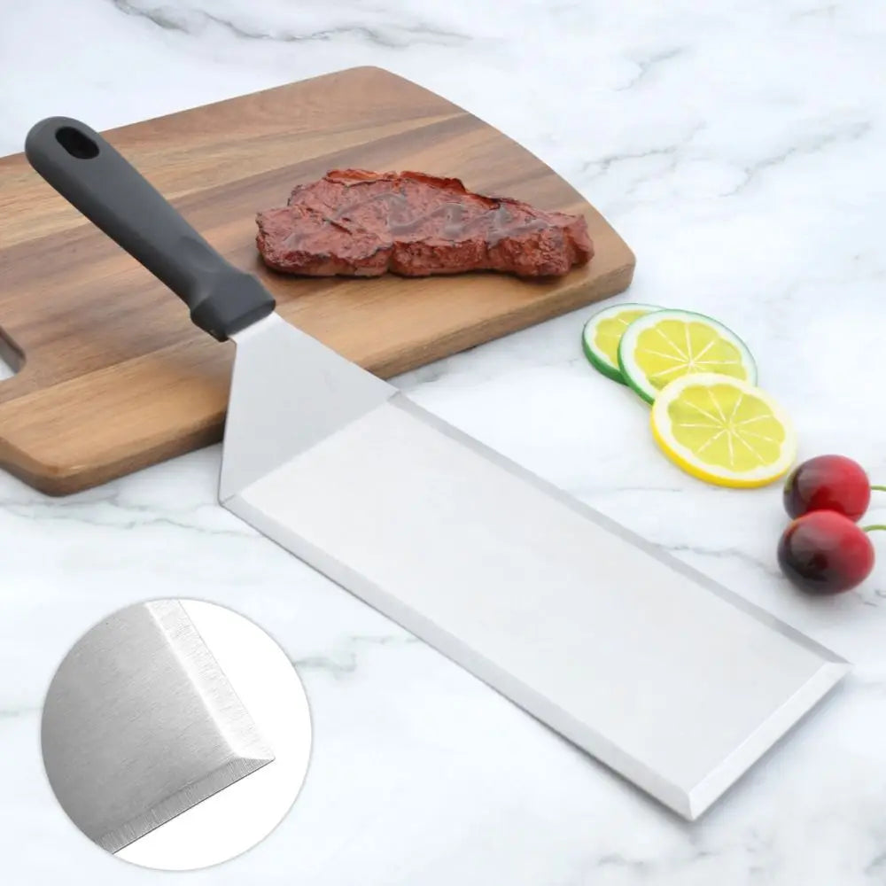 Square/rectangle Head Grill Spatula Griddle Spatula Anti-scald Handle Steak Spatula With Blade Pancake Scraper Burger