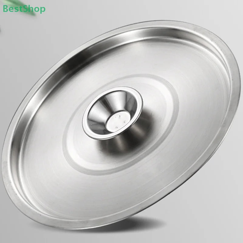 20/22/24CM Stainless Steel Cookware Lid Reusable Cooking Pot Cover Wok Cover Frying Pan Lid Flat Pan Cover For Bowls Basins
