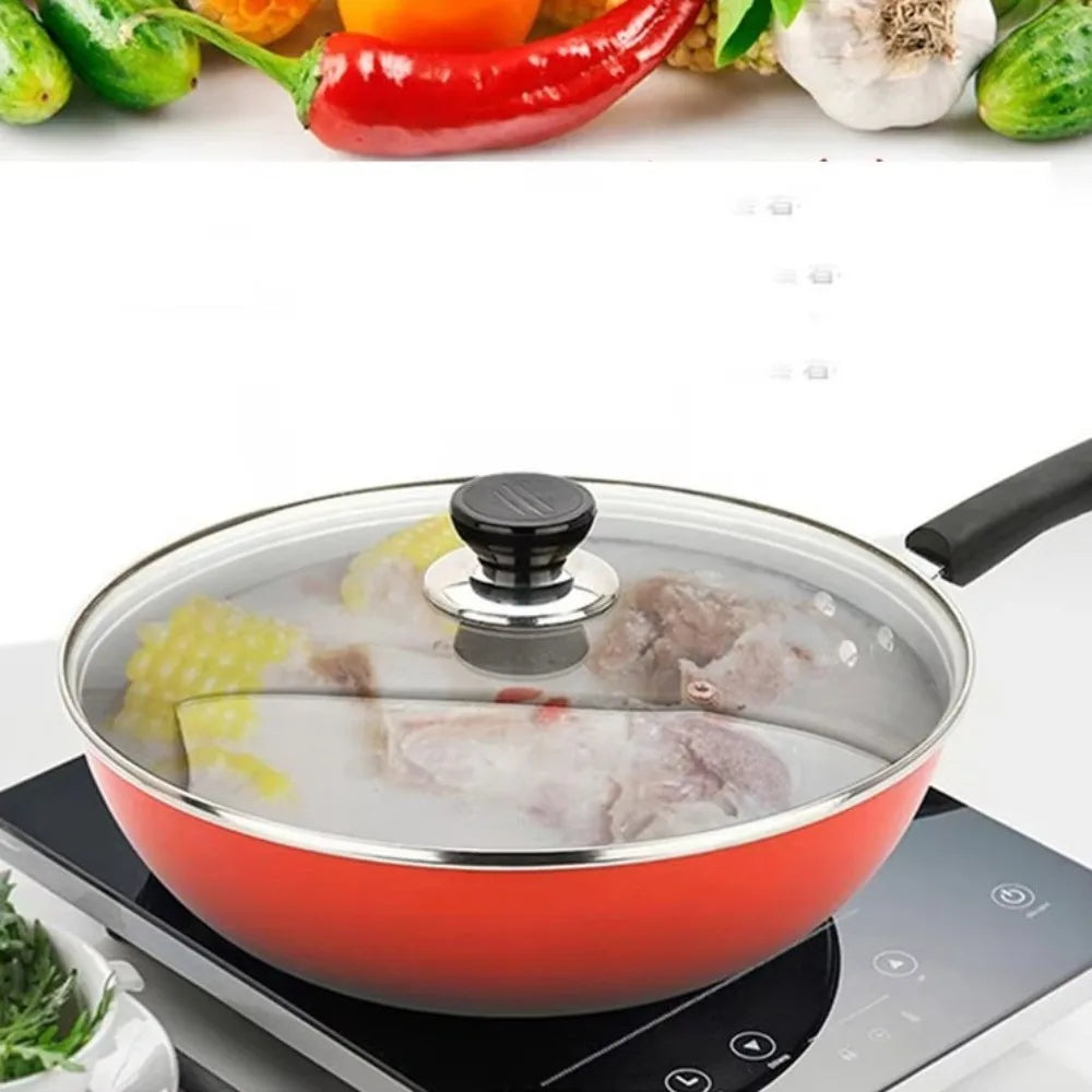 Durable Universal Pot Cover Round Tempered Glass Pot Lid Anti-scalding Visible Frying Pan Cover Kitchen Accessories