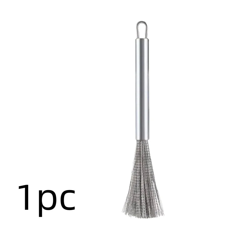 1/5pcs Stainless Steel Cleaning Brush Efficient Kitchen Scrubber for Non-Destructive Cleaning Durable Metal Pot Cleaning Tools