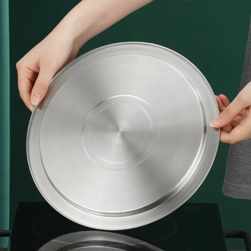 20-40cm Stainless Steel Pot Lids Universal Cookware Lid Reusable Frying Pan Metal Lid Bowl Cover Restaurant Kitchenware