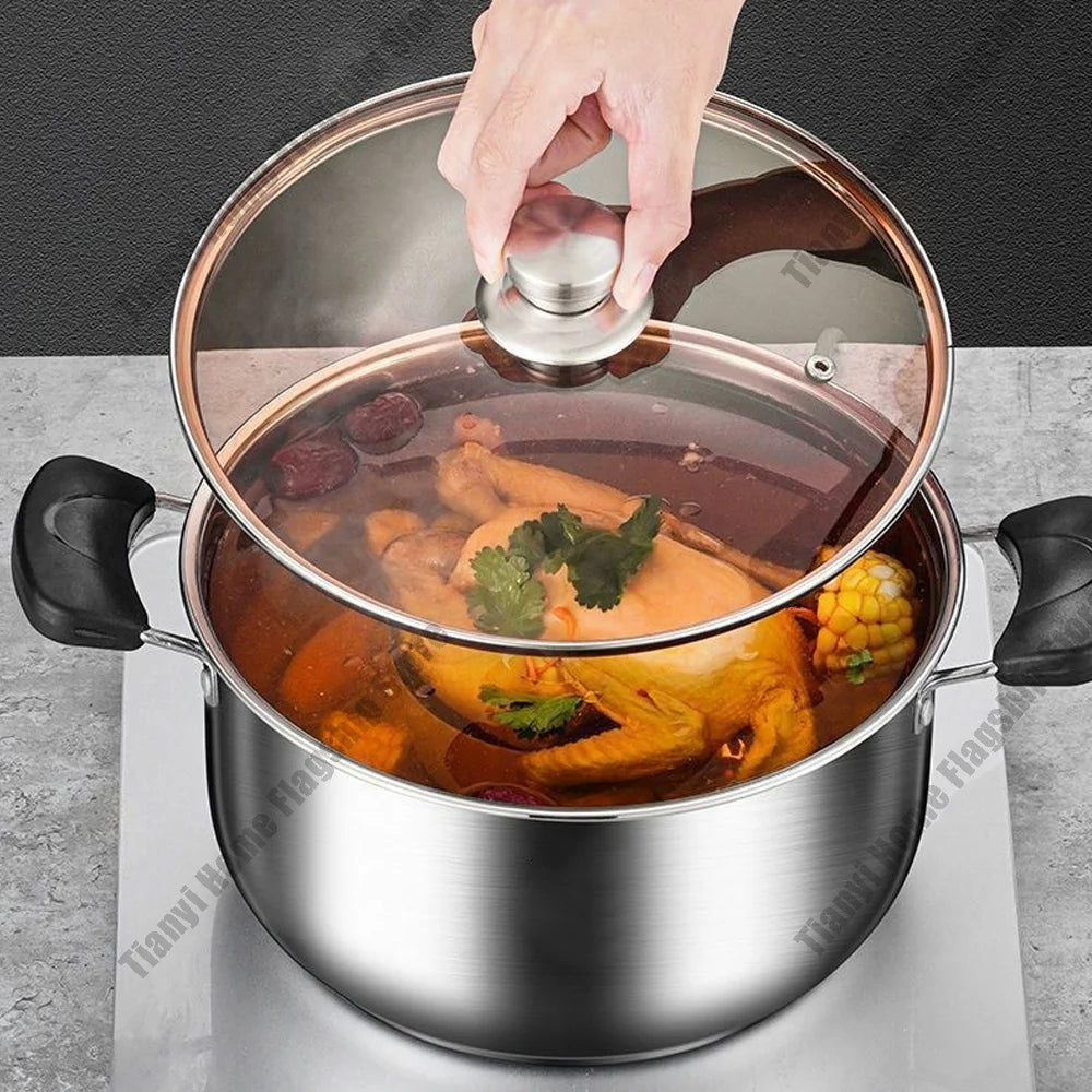 Tea color Glass Pot Lid Stainless steel Rimmed Pan Lid Spill Shatter-Proof Round Chef Glass Cover for Versatile Home Cooking Pan