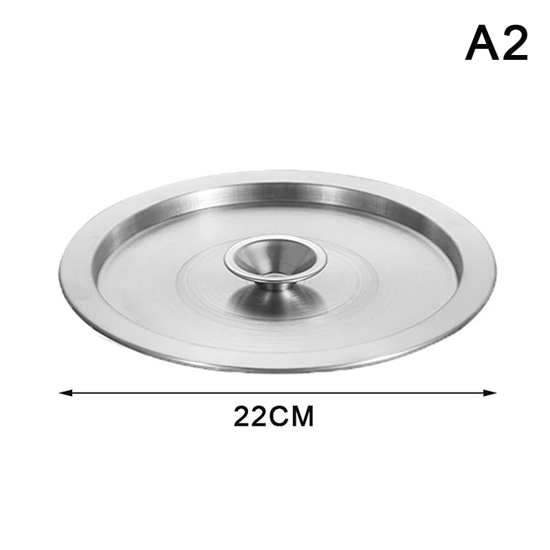 20/22/24CM Stainless Steel Cookware Lid Reusable Cooking Pot Cover Wok Cover Frying Pan Lid Flat Pan Cover For Bowls Basins