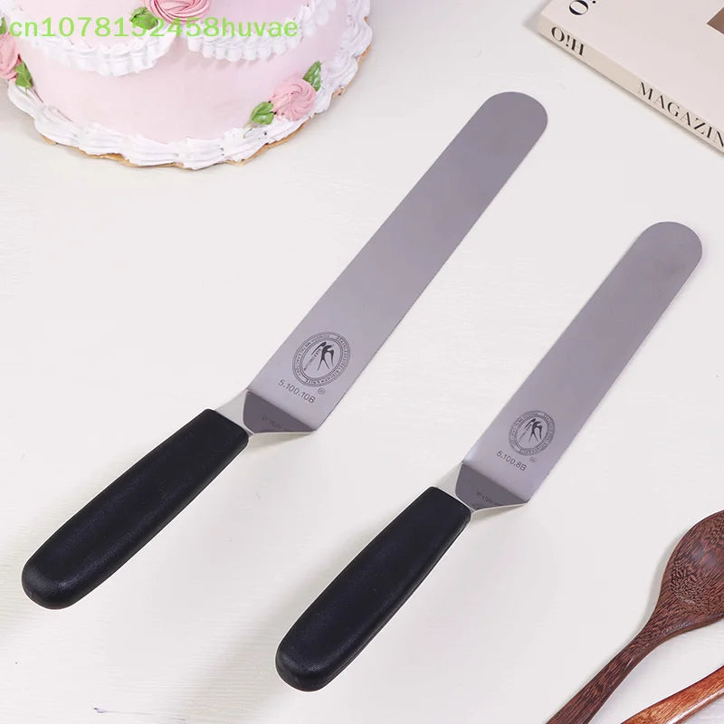6/8/10 Inch Icing Spatula Angled Stainless Steel Palette Knife Curved Offset Blade Frost Cream Spatula For Cake Pastry Baking