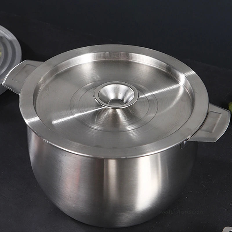 20/22/24CM Stainless Steel Cookware Lid Reusable Cooking Pot Cover Wok Cover Frying Pan Lid Flat Pan Cover For Bowls Basins