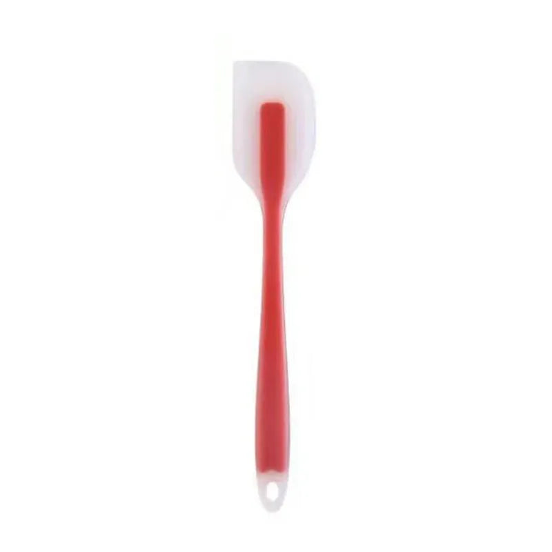 28cm kitchen silicone spatula, semi transparent cooking dough scraper, heat-resistant baking tool, cake brush and scraper