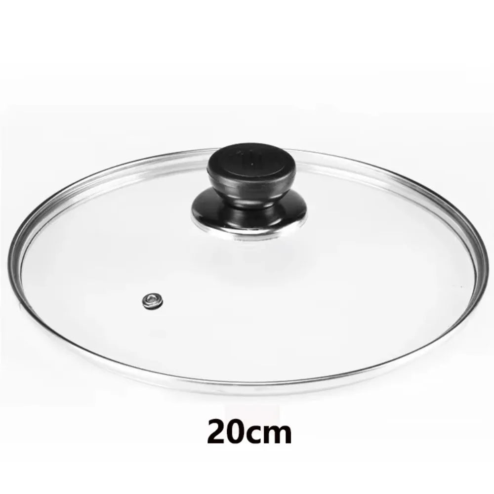 Durable Universal Pot Cover Round Tempered Glass Pot Lid Anti-scalding Visible Frying Pan Cover Kitchen Accessories