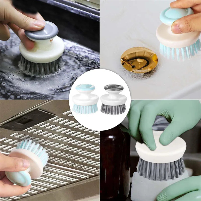 1/2pcs Dish Brush with Handle Multipurpose Dish Brush for Cleaning Kitchen Scrub Brushes with Stiff Bristles for Bowls Pots Pans