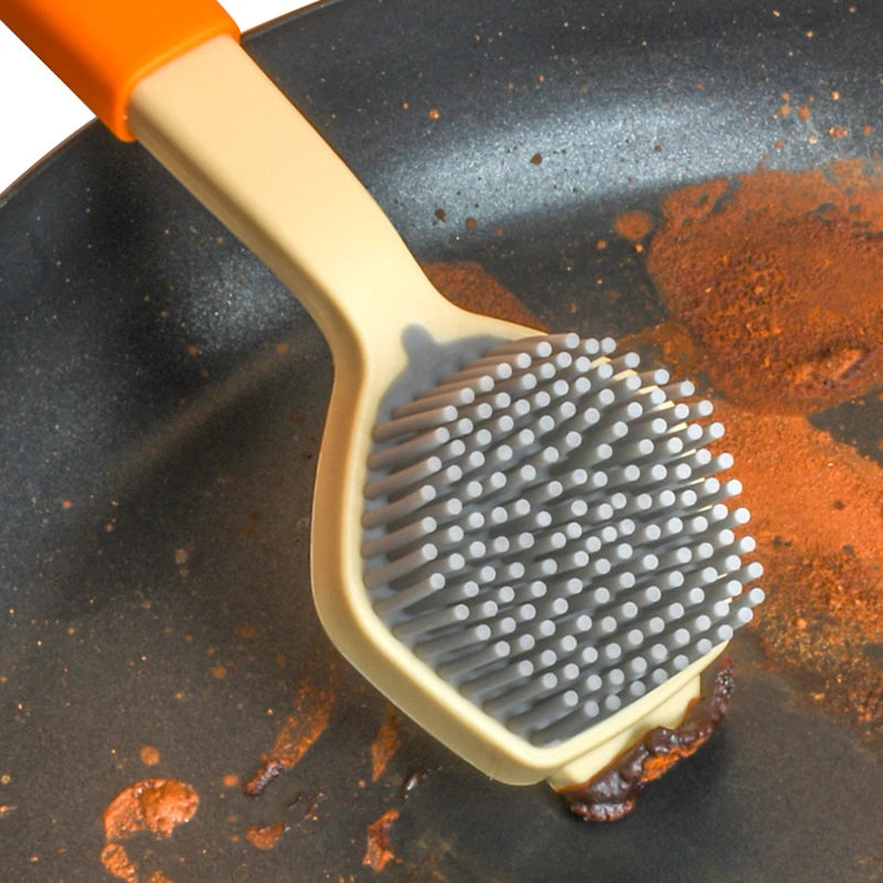 Kitchen Silicone Dishwashing Brush, Non Stick Pot Cleaning Brush, Dishwashing Sink Cleaning Brush, Kitchen Cleaning Brush