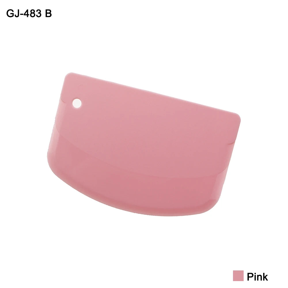 1Pc 20G 4 Colour Plastic Cake Cream Spatula Dough Knife Cutter Butter Batter Scraper Decorating Plain Smooth Edge Baking Tools