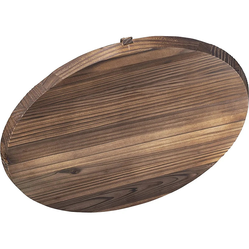 32CM Wooden Wok Lid Round Natural Lid Pot Kitchen Cookware Wood Pan CoverKitchen Accessories Covers